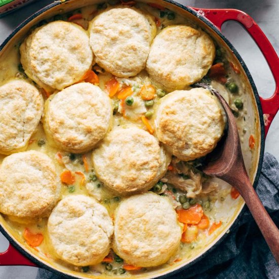 Chicken Pot Pie with Biscuits