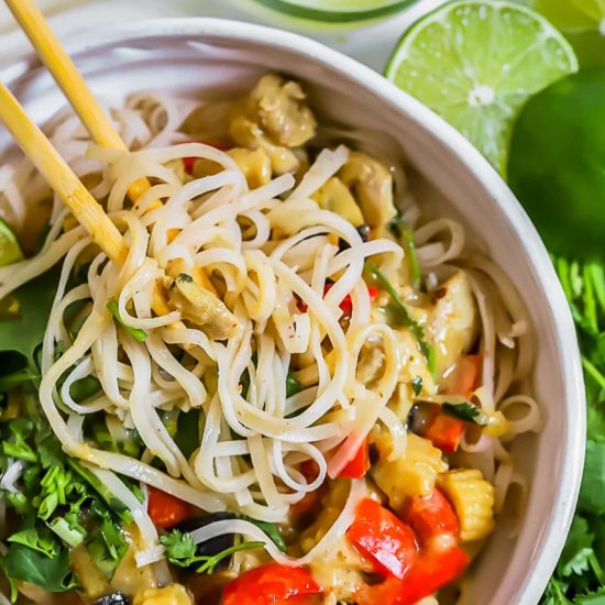 Thai Green Curry Chicken Noodles