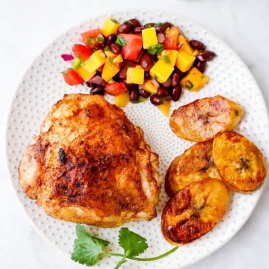 Sheet Pan Caribbean Chicken Thighs