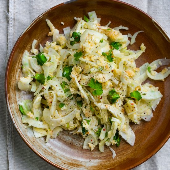 Shaved Fennel, Celery, Apple Salad