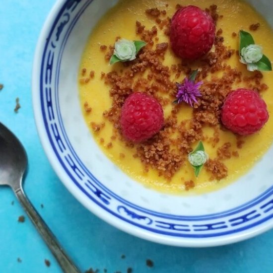 Mango Custard With GF Crumble