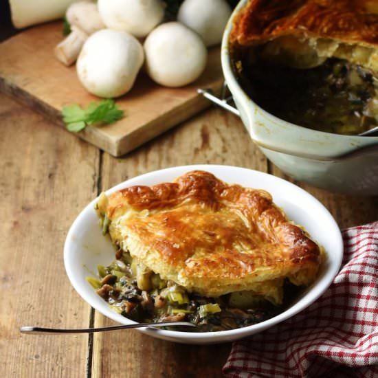 Leek and Mushroom Potato Pie