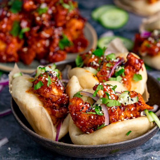 Korean Chicken Bao Buns