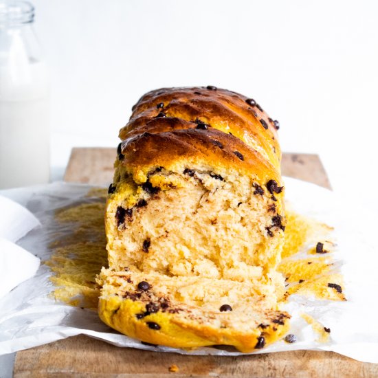 Pumpkin Chocolate Chips Brioche