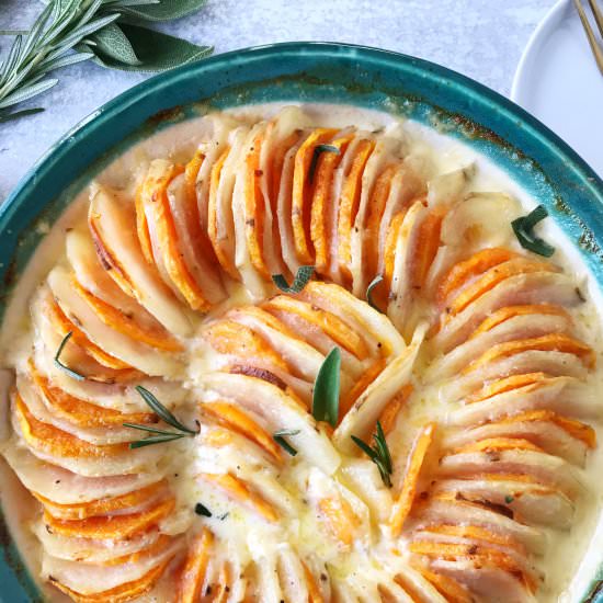 Sweet Potato Gratin with Rosemary