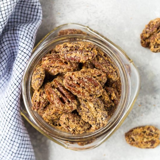 Candied Bourbon Pecans