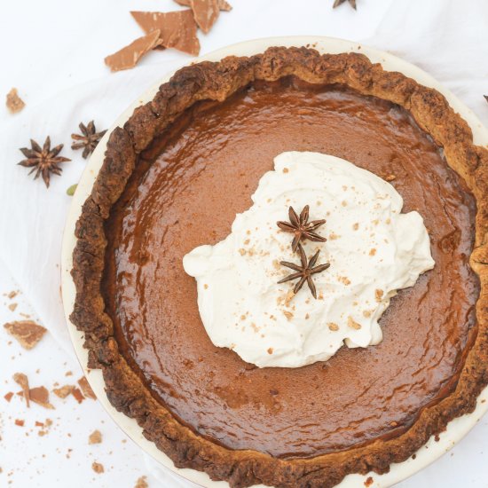 Caramelized White Choc Pumpkin Pie