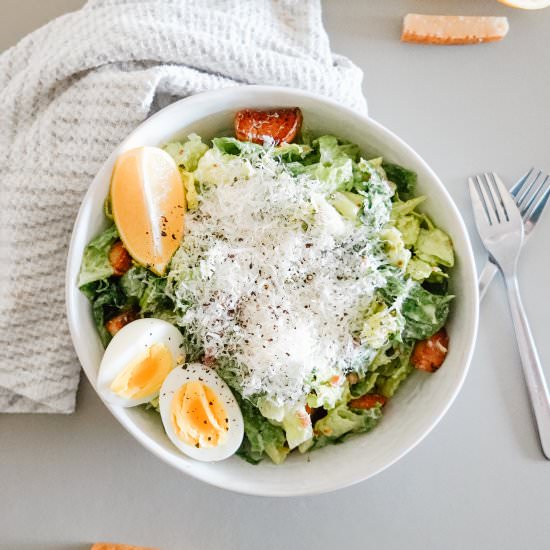 Caesar Salad with Avocado Dressing