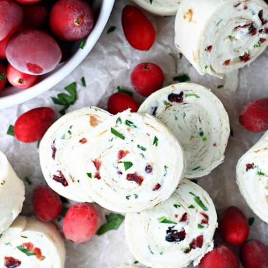 Cranberry Feta Pinwheels