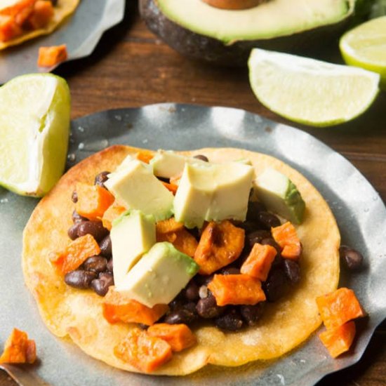 Vegetarian Sweet Potato Tostadas