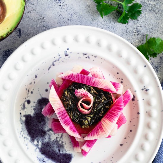 Raw Vegan Black Rice Salad