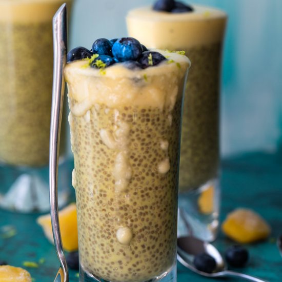 Cardamom Spiced Mango&Chia Pudding