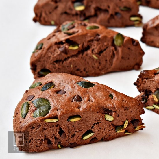 Chocolate Pumpkin Seed Scones