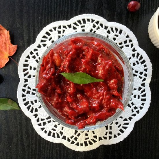 CRANBERRY THOKKU/RELISH/CHUTNEY