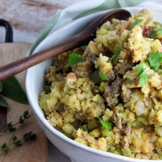 Turkey Sausage Apple Stuffing