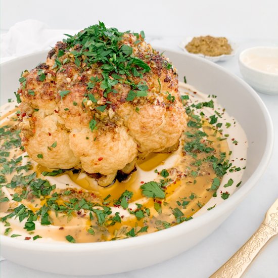 Roasted Cauliflower with Tahini