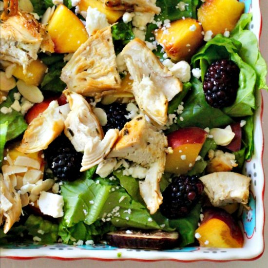 Peach Blackberry Fig Chicken Salad