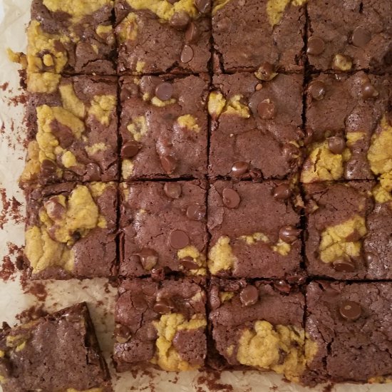 Pumpkin Chocolate Chip Brookies