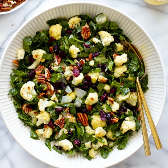 Warm Cauliflower and Kale Salad