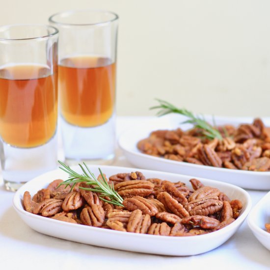 Smoky Rosemary Roasted Pecans