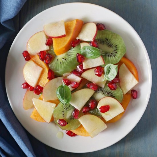 Persimmon Kiwi Fruit Salad