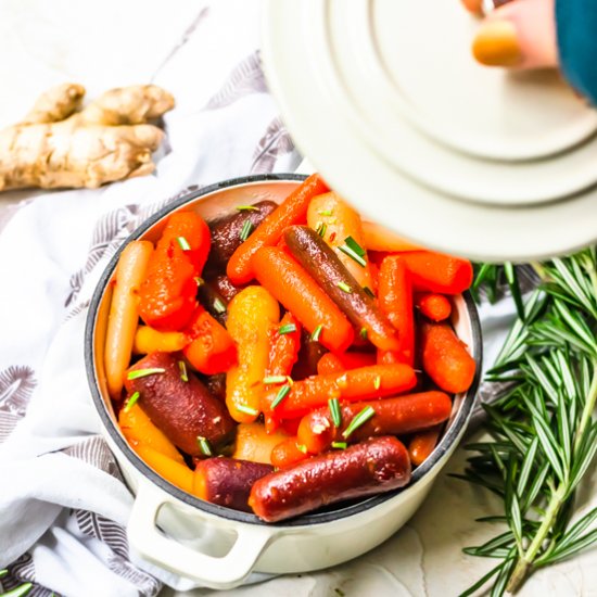 Spicy maple glazed carrots