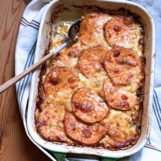 Sweet Potato & Gruyère Gratin