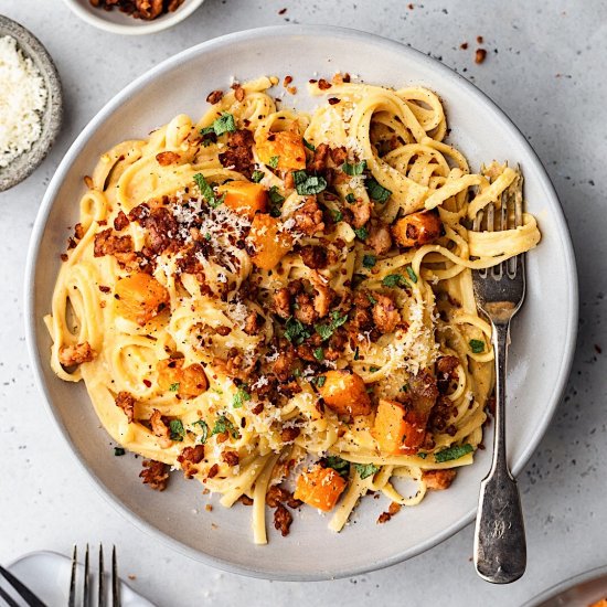 Butternut Pasta with Sausage