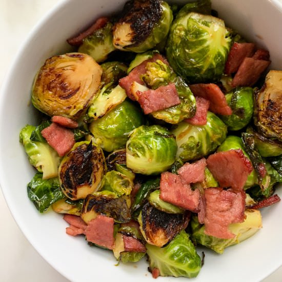 Maple Balsamic Brussels Sprouts