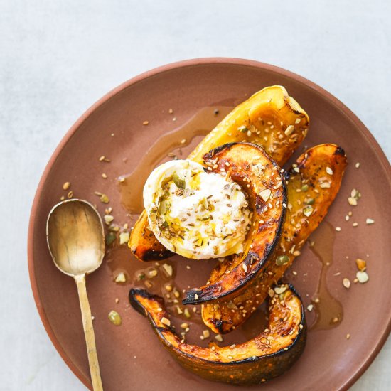 Honey-Roasted Squash + Burrata