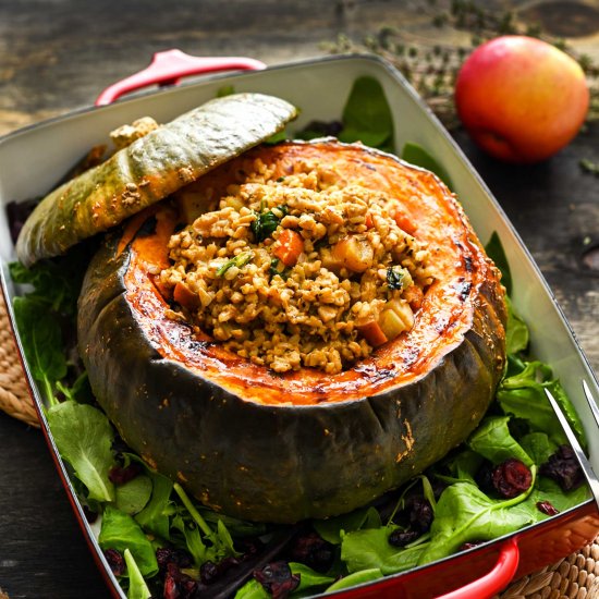 Stuffed Kabocha Squash Centerpiece