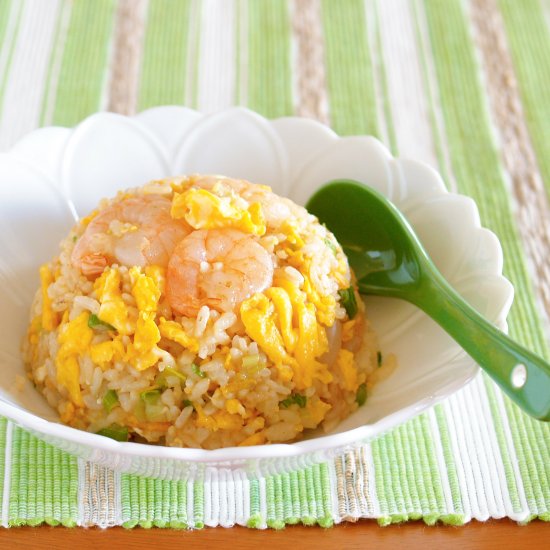 Japanese Shrimp Fried Rice with Egg