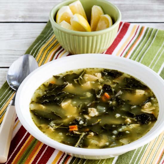 Low-Carb Chicken Soup with Collards