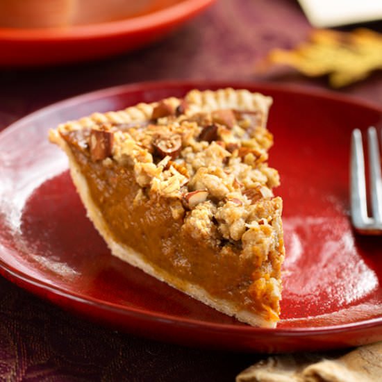 Vegan Pumpkin Struesel Pie