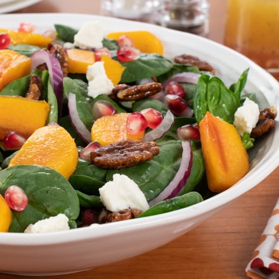 Spinach Salad with Persimmons