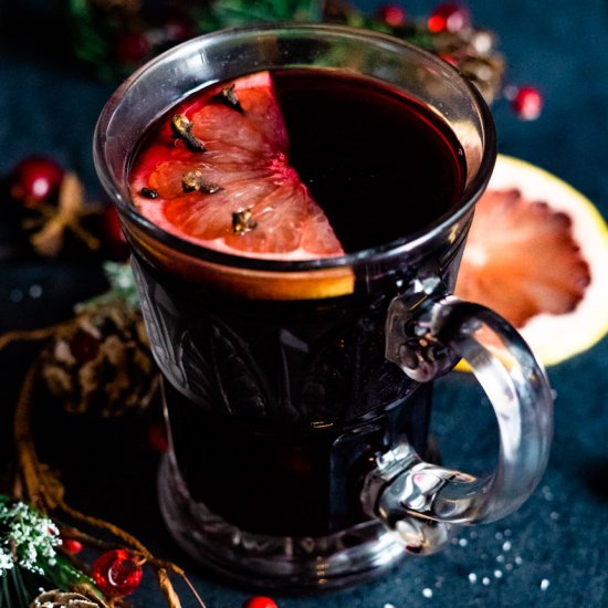 Ruby Red Grapefruit Mulled Wine