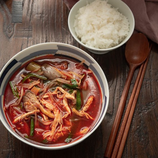 spicy Korean chicken soup