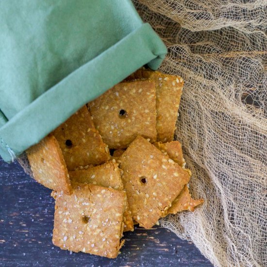 Keto Sesame Crackers