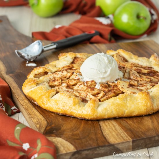 Apple Galette with Almond Pastry