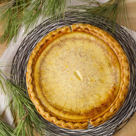 Eggnog Custard Pie