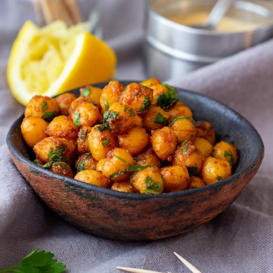 pan fried chickpeas