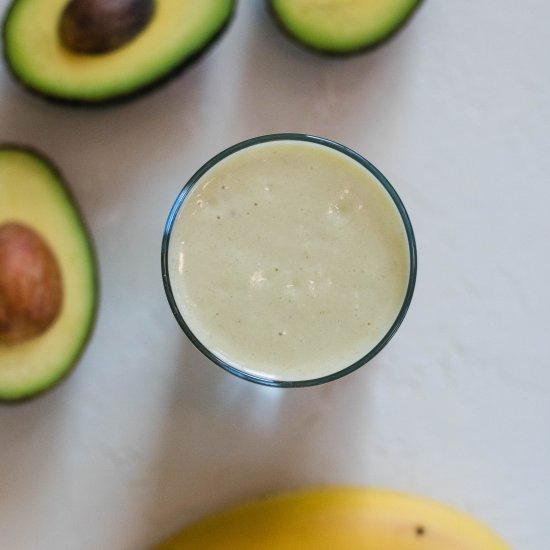 breakfast avocado banana smoothie