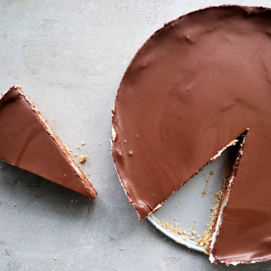 No-bake triple chocolate cheesecake