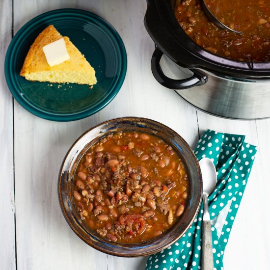 Crock Pot Cowboy Bean Soup