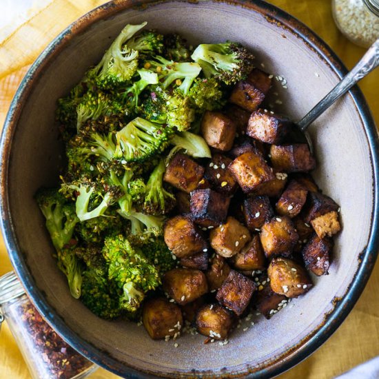 Air Fryer Tofu & Broccoli