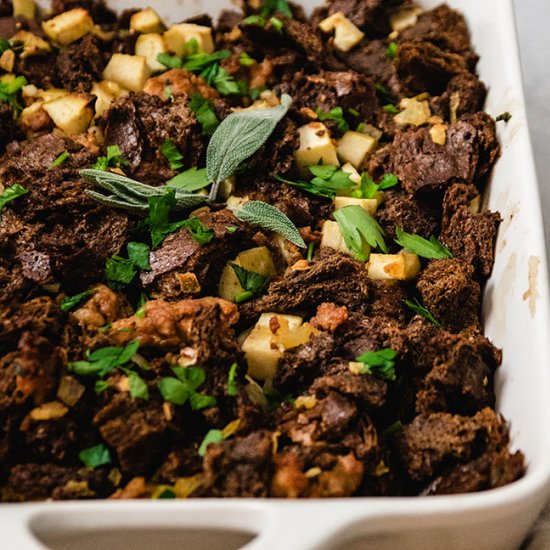 pumpernickel sausage stuffing