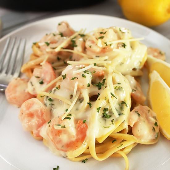 Shrimp in Garlic Wine Sauce