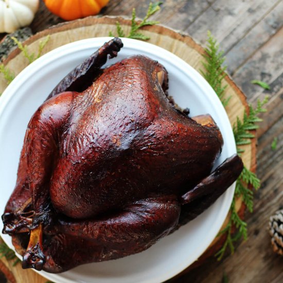 Cider Brined Smoked Turkey