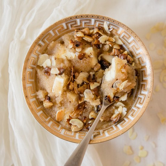 Semolina pudding (middle eastern)