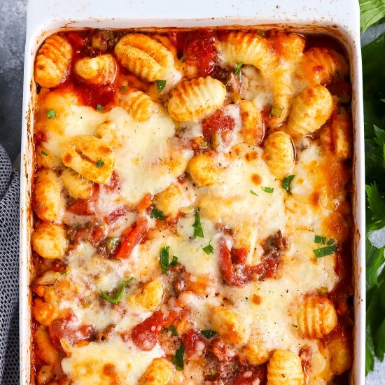 Bolognese Gnocchi Bake